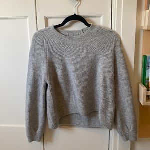 Topshop gray knit sweater